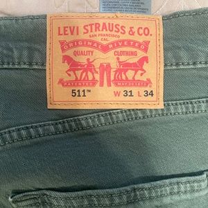 Olive Levi's 511 Stretch Jeans